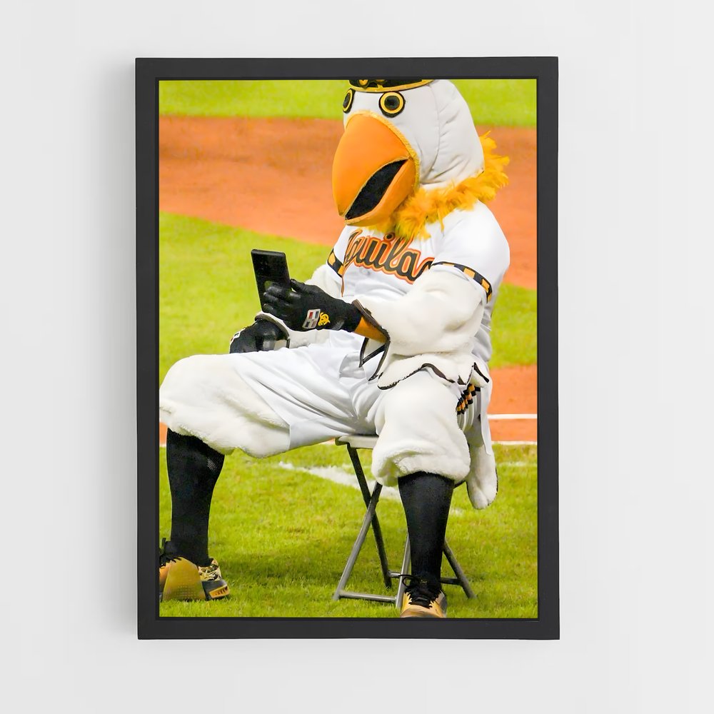 Poster Mascotte des Aigles – affiche Baseball (vue 2)